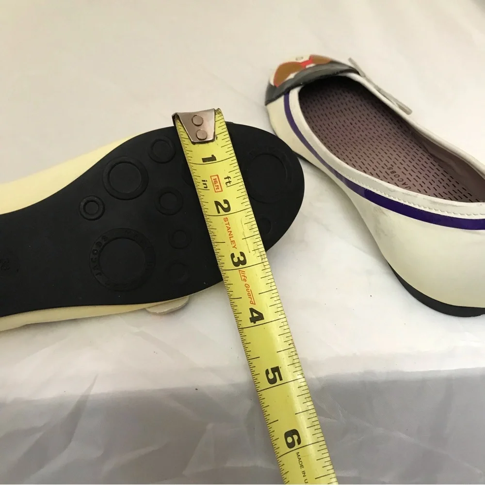 Marc by Marc Jacobs NEW Girl Cat Leather Ballet Flats Shoes Patent Rubber Soles - Picture 13 of 13